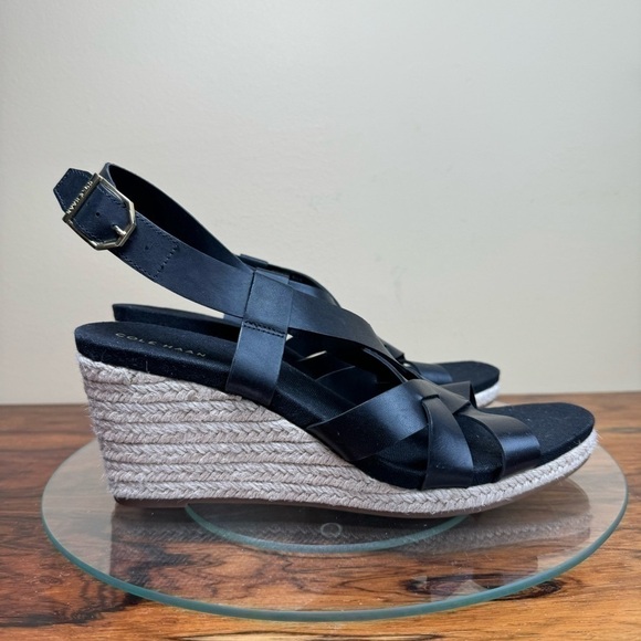 Cole Haan Crystal Women's Leather Wedge Sandals - Picture 10 of 15